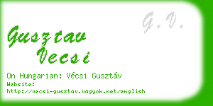 gusztav vecsi business card