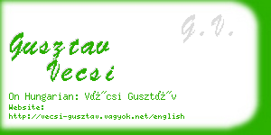 gusztav vecsi business card